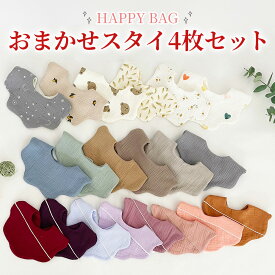 スタイ よだれかけ ベビー 福袋 ハッピーバッグ スタイ お食事スタイ よだれカバー よだれかけ シンプル 女の子 男の子 かわいい やわらかい 保育園 インスタ映え お任せセット