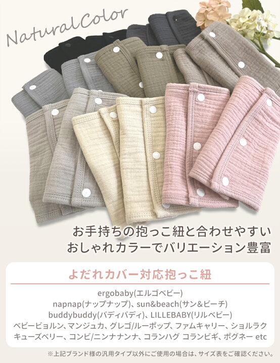 楽天市場】抱っこ紐 よだれカバー 同色2組セット 綿100％ よだれパッド 