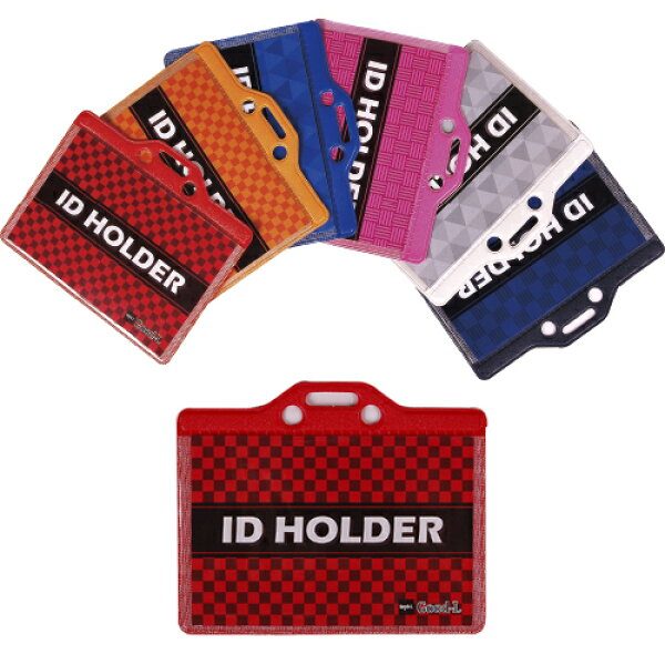 Good-L カラー名刺ケース【全6色】　IDカードホルダー ネックストラップ IDホルダー IDケース 名刺ホルダー 名刺 ポケット 社員証