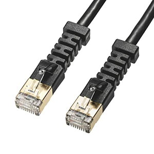 �T�����T�v���C(Sanwa Supply) 4�����Œ�CAT6A STP LAN�P�[�u��(�u���b�N�E0.5m) KB-T6ASYL-00 ��������