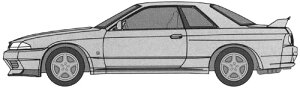 1/24 ������D�V���[�Y No.002 �X�J�C���C��GT-R V�EspecII(BNR32) �����B �v�����f�� ��������