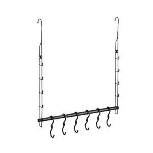Belca(ベルカ) ブランコハンガー クローゼット吊り下げ鞄ハンガー 伸縮タイプ 幅49〜79×奥行6.5×高さ74.5cm ブラック 送料無料
