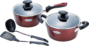 和平フレイズ 両手鍋20cm&片手鍋18cm ブラナーノ セット お玉 ターナー付 ダイヤモンドコート IH対応 BM-9530 送料無料