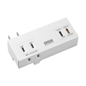 �T�����T�v���C �d���^�b�v PD33W (AC×2��+USB Type-C×2) �X�C���O�v���O ���^ ���o�C�� �z���C�g TAP-M ��������