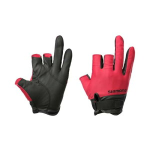 シマノ(SHIMANO) 01ベーシック グローブ 3本カット GL-008Y レッド M 送料無料
