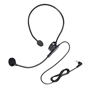 サンワサプライ MM-SPAMP2ハンズフリー拡声器スピーカー専用ヘッドマイク 1m MM-SPHM2 送料無料