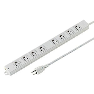 サンワサプライ 工事物件タップ(3P・8個口・1m) TAP-KS8-1 グレー 送料無料