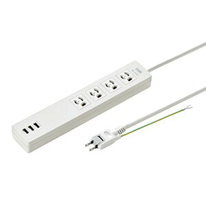 �T�����T�v���C USB�[�d�@�\�t���^�b�v 3P�E4�� USB A×3�|�[�g(���v�o��3A) ���ʃ}�O�l�b�g�t�� 2m TAP-F37U ��������