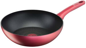 ティファール 炒め鍋 28cm 深型 中華鍋 IH ガス火対応 PFOAなどの有害物質不使用 こびりつきにくさ長持ち 「IHルージュ・ア 送料無料