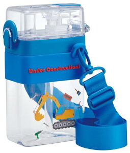 スケーター(Skater) スクエア 2WAY ボトル 水筒 600ml ストロー 直飲み カバー付 ショルダーベルト付 はたらくクルマ 送料無料