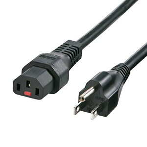 サンワサプライ 抜け防止ロック電源コード1.0m ブラック APW12-515C13LK01 送料無料