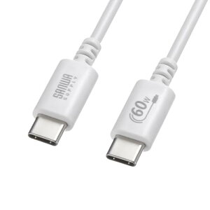 サンワサプライ USB 2.0 Type-Cケーブル(PD60W・0.5m・ホワイト) KU-CCP6005W 送料無料
