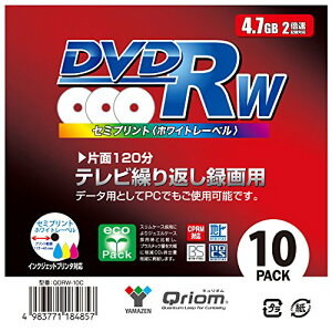 RP(YAMAZEN) LI erJԂ^p DVD-RW 10P[X 2{ 4.7GB QDRW-10C 
