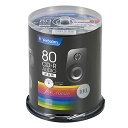 Verbatim バーベイタム 音楽用 CD-R 80分 100枚 ホワイトプリンタブル 48倍速 MUR80FP100SV1 送料無料