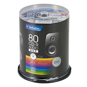 Verbatim �o�[�x�C�^�� ���y�p CD-R 80�� 100�� �z���C�g�v�����^�u�� 48�{�� MUR80FP100SV1 ��������