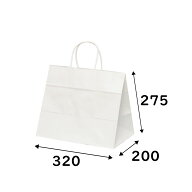 【ケース販売】マチ広紙手提げ袋　HV68　晒無地　200枚　幅320×マチ200×高さ275mm