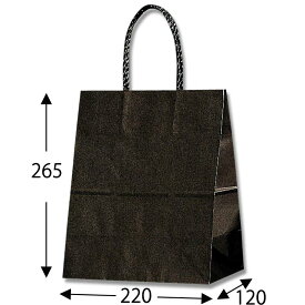 紙袋 スムースバッグ 22-12 黒無地 25枚 サイズ :220×120×265mm【業務用 黒 手提げ 手提袋 手提】