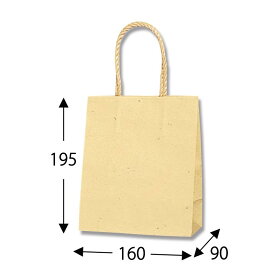 紙袋 スムースバッグ 16-09 ナチュラル 25枚 サイズ :160×90×195mm【業務用 手提げ 手提袋 手提】