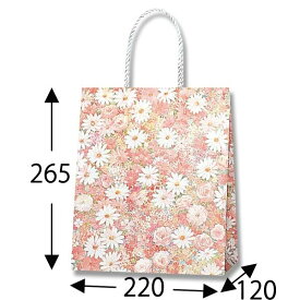 紙袋 スムースバッグ 22-12 プリンセス 25枚 サイズ :220×120×265mm【業務用 花柄 手提げ 手提袋 手提】