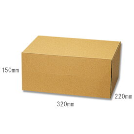 箱　ナチュラルボックス Z-18　10枚　（縦220×横320×高さ150mm)【ギフトボックス　ナチュラル　未晒】