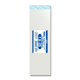 透明 OPP袋　クリスタルパック テープ付　T8-25(80×250+40mm)　100枚【OPP袋 opp袋 テープ付き ラッピング用品 クリアパック】