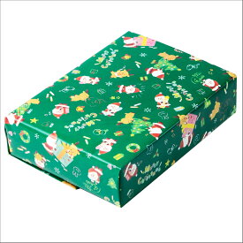 クリスマス包装紙　10枚ロール らくがきサンタ緑 半才判【ギフト　ラッピング　クリスマス】