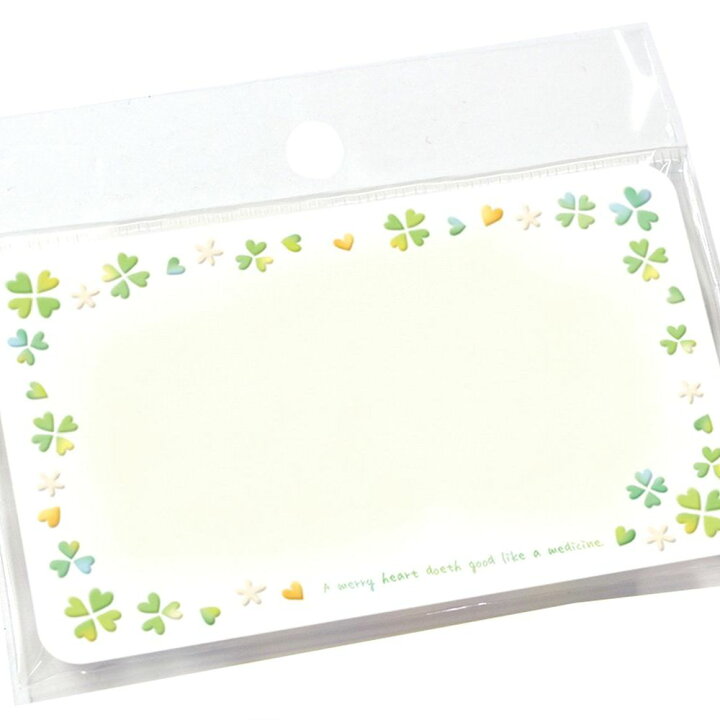 楽天市場 ファンタジーカード カラフルクローバー 15枚入 5冊 ショーカード 価格表示 メッセージカード サトーイク