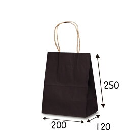 紙袋　T-2　カラー（カカオ）　25枚　サイズ 200×120×250mm【業務用 手提げ ラッピング 紙袋 手提げ 手提げ紙袋】