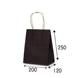 紙袋 T-2 カラー(カカオ) 25枚 サイズ 200×120×250mm【業務用 手提げ ラッピング 紙袋 手提げ 手提げ紙袋】