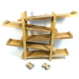 送料無料 木のおもちゃ 知育玩具 スロープ コロコロ 木製 木製玩具 クルマ 車 おもちゃ スロープタワー コロコロタワー
