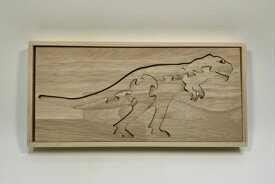 木のおもちゃ ティラノサウルス パズル ギフト プレゼント 安心 安全 国産 日本製 日本製で手になじむおもちゃ 知育玩具 木製 手作り 自然 天然 恐竜 シリーズ 4歳 5歳 6歳 小学生