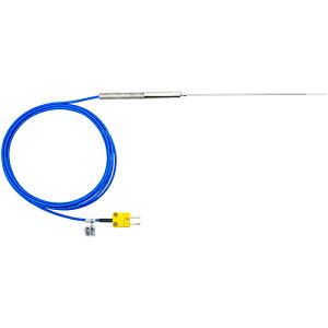 シースK熱電対 φ1.6mm MKG-S16050(ミニプラグ、ガラスリード線:2m)シース長500mm/常用限度600℃