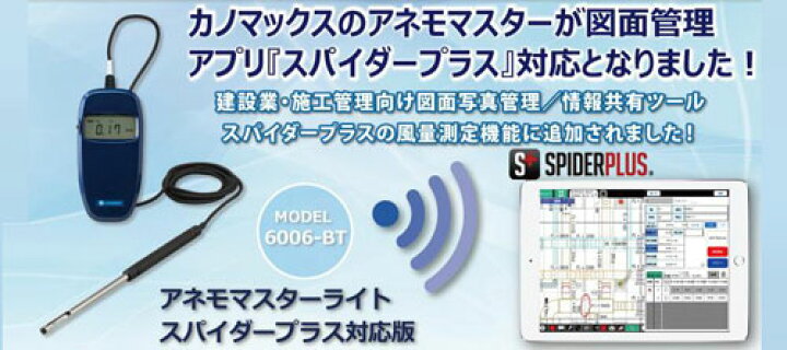 楽天市場】日本カノマックス 風速計 6006-BT アネモマスターライト 