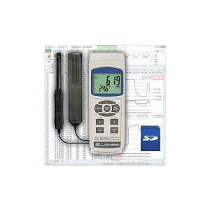 サトテック データロガーCO2濃度計(二酸化炭素濃度測定器)CO2-9904SD プローブ2種付属 温度、湿度、露点温度、湿球温度も測定可能