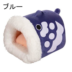 小型犬猫用猫半密閉型冬裏ボアペットハウス猫ネコねこ ペットベッド犬イヌいぬ室内用犬小屋ドットペットベッドペットハウス ふわふわ クッション付き ネコベッド ドームベッド M/Lサイズ