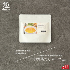 ＼サマーSALE10%OFF／【国産野菜100％】 お野菜だしスープ 80g 九州産 国産 タイパ 無添加 健康 粉野菜 ヘルシー 粉末 非常食 即席 即席スープ 野菜スープ カップスープ 一人暮らし 単身 買い周り 粉末タイプ 常温保存 薩摩の恵