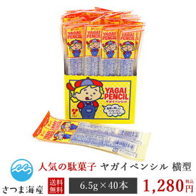 【メール便送料無料】【ヤガイペンシル 6.5g×40本入り】食品ヤガイ ペンシル 横型 サラミ カルパス おやつ お菓子 おつまみ 国産