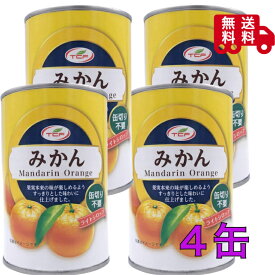 天長　みかん　缶詰　425g　×4缶セット　長期保存　フルーツ　備蓄品　非常食　缶切り不要