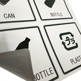 ゴミ分別ラベル 詰替 A4サイズ シール防水タイプMサイズ キッチン ゴミ箱シール 燃える 燃えない 缶 ビン プラスチック シンプル