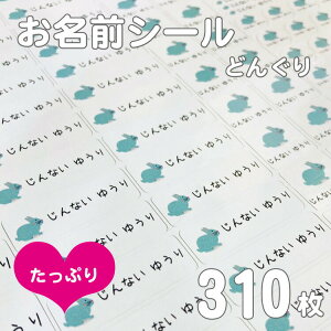 【入園準備】お名前シール【どんぐり】310枚 A4セット 入園しまシール カラー ネームシール 入学準備 入園準備 進級 進学 防水 こすってもとれない 送料無料