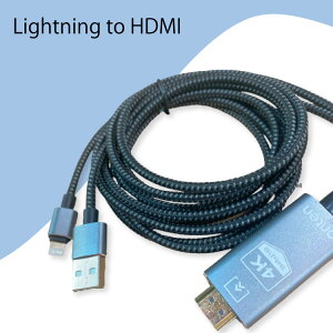 HDTV HDMI-lightningP[u 4KΉ lightning-HDMIoRŃj^[ɉf܂ eryoutubeӏ܂GWC Q[//[`[u/f/vC//ڑ/X}[gtH/TV/er/