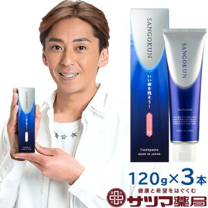 【六基】SANGOKUN 120g×3個セット | 送料無料 サンゴくん 珊瑚君 さんごくん 歯磨きR サンゴアパタイト 珊瑚アパタイト 化石サンゴ 歯を白く 虫歯 口臭 歯石 を防ぐ 歯垢 プラーク ヤニ 煙草のヤ