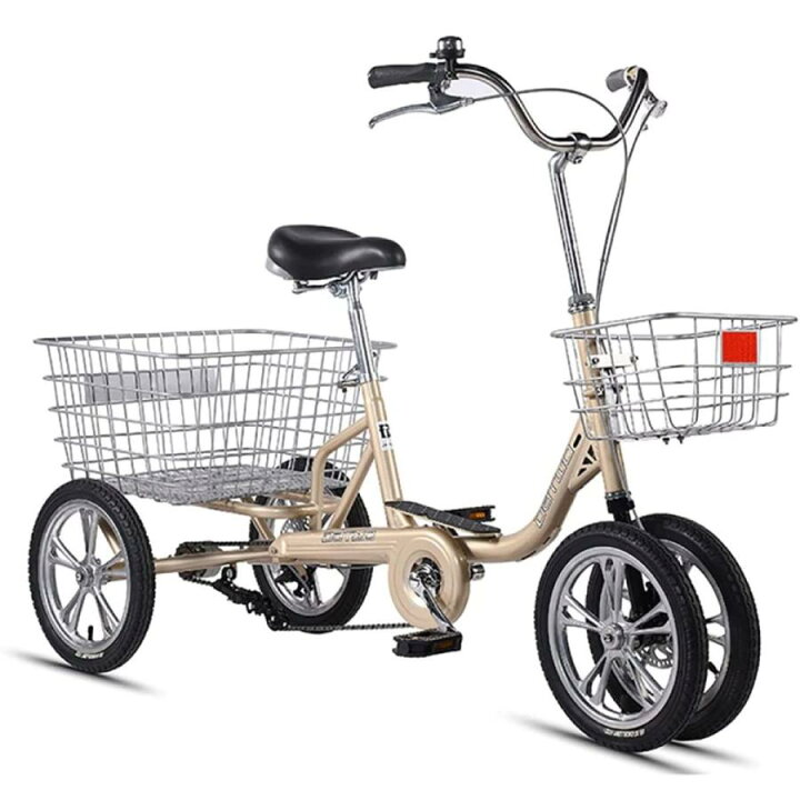 楽天市場】【楽天スーパーSALE】14インチ三輪自転車 高齢者用 シルバー 