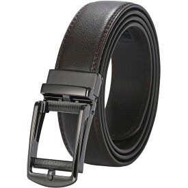 【楽天1位】ベルト 穴なしベルト メンズ オートロックレザーベルト ビジネス 紳士 箱付き 自動ベルト 革 本革 牛革 カジュアル スーツ 無段階調整 おおきいサイズ belt leather 送料無料 買いまわり SAVILEMAN 翌日配達 サヴィルマン
