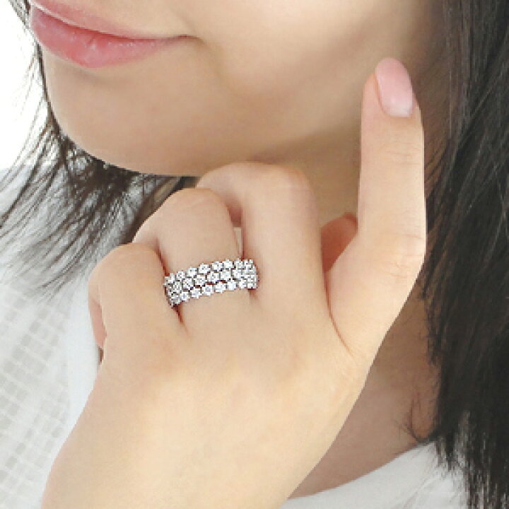 楽天市場】K18WG【1.0ct】ダイヤモンド パヴェ リング指輪 リング 18 
