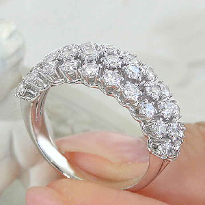 楽天市場】K18WG【1.0ct】ダイヤモンド パヴェ リング指輪 リング 18 