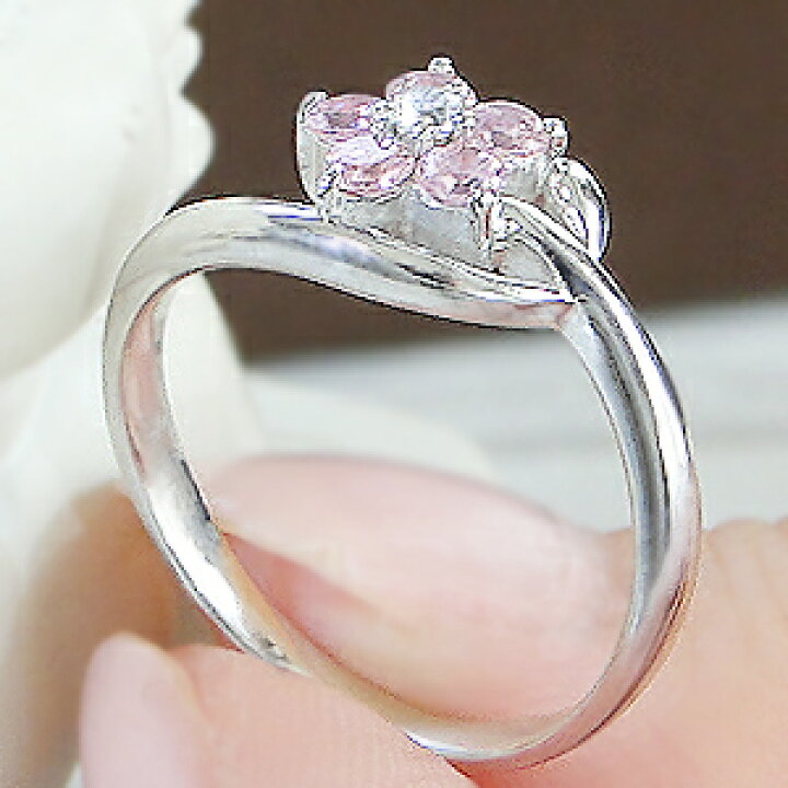 楽天市場】Pt900(ハード) ピンクサファイア ダイヤモンドフラワー  