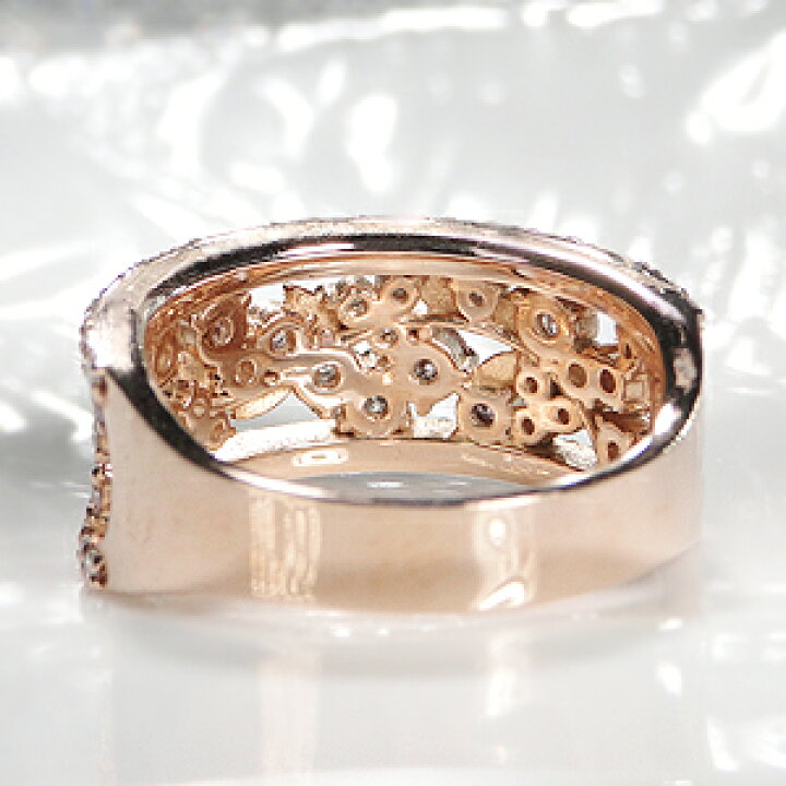 楽天市場】K18PG【1.00ct】ピンクダイヤモンド＆ダイヤモンドリング 