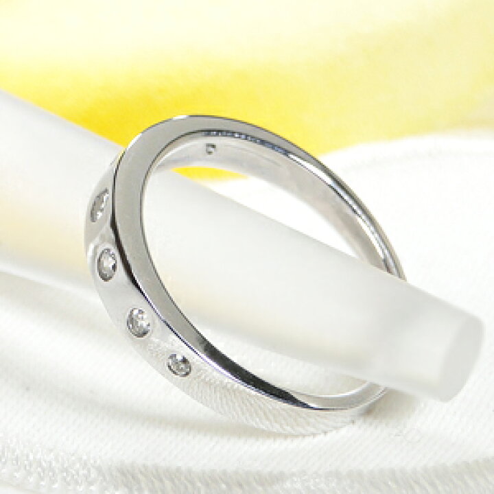 楽天市場】K18WG/YG/PG【0.15ct】 ダイヤモンド ドット リング 【送料  