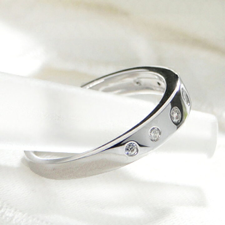 楽天市場】K18WG/YG/PG【0.15ct】 ダイヤモンド ドット リング 【送料  
